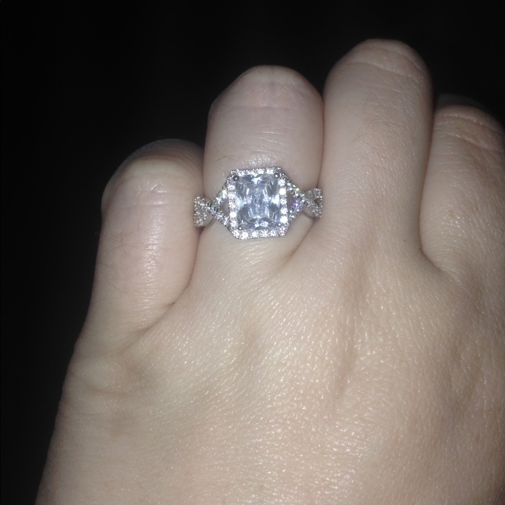 Sterling silver engagement ring