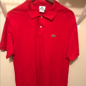Lacoste size 6 men's red polo
