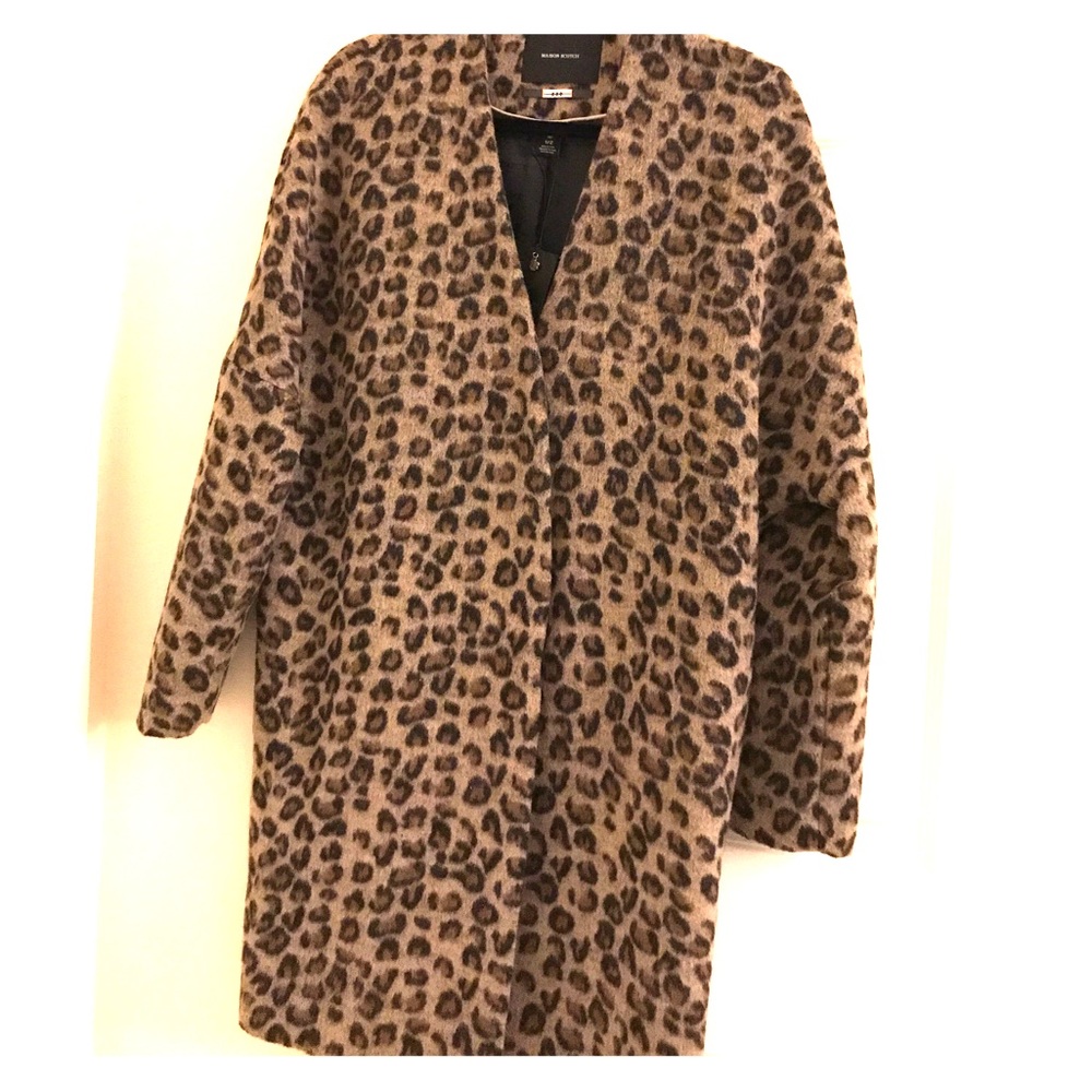 Scotch Leopard Print Wool Coat