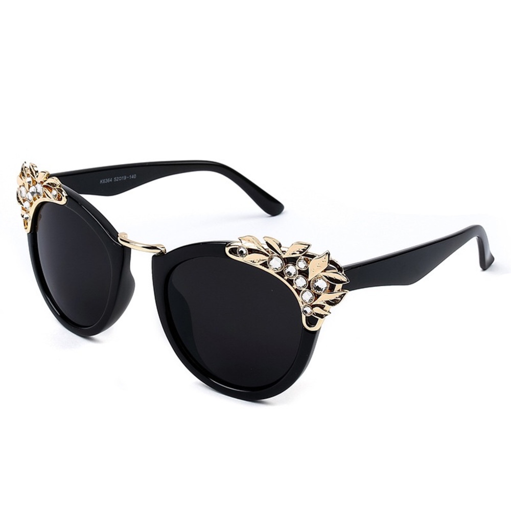 🆕 "Reality"Shades Rhinestne Floral Accent Ovrszd