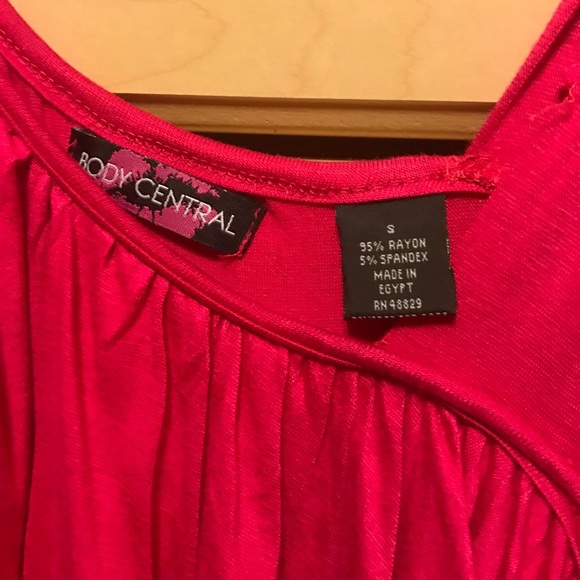 Dark pink one shoulder top - Picture 2 of 3