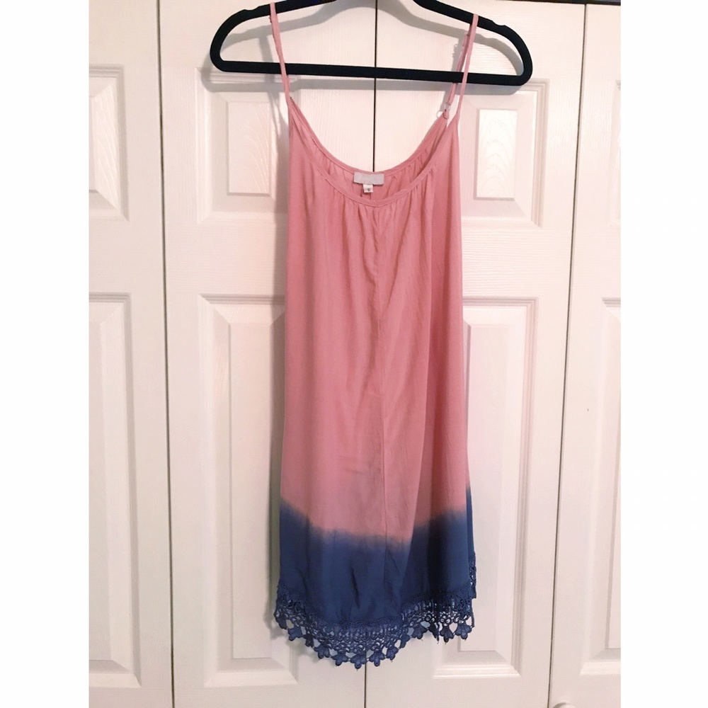 Pink/Blue Boho Ombré Dress - Picture 1 of 1