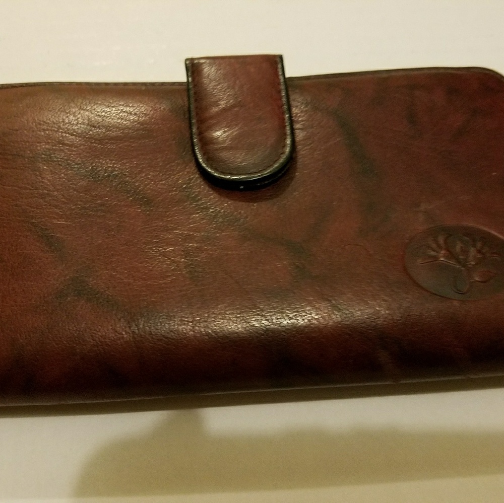 Buxton Heiress Leather Clutch Checkbook Wallet