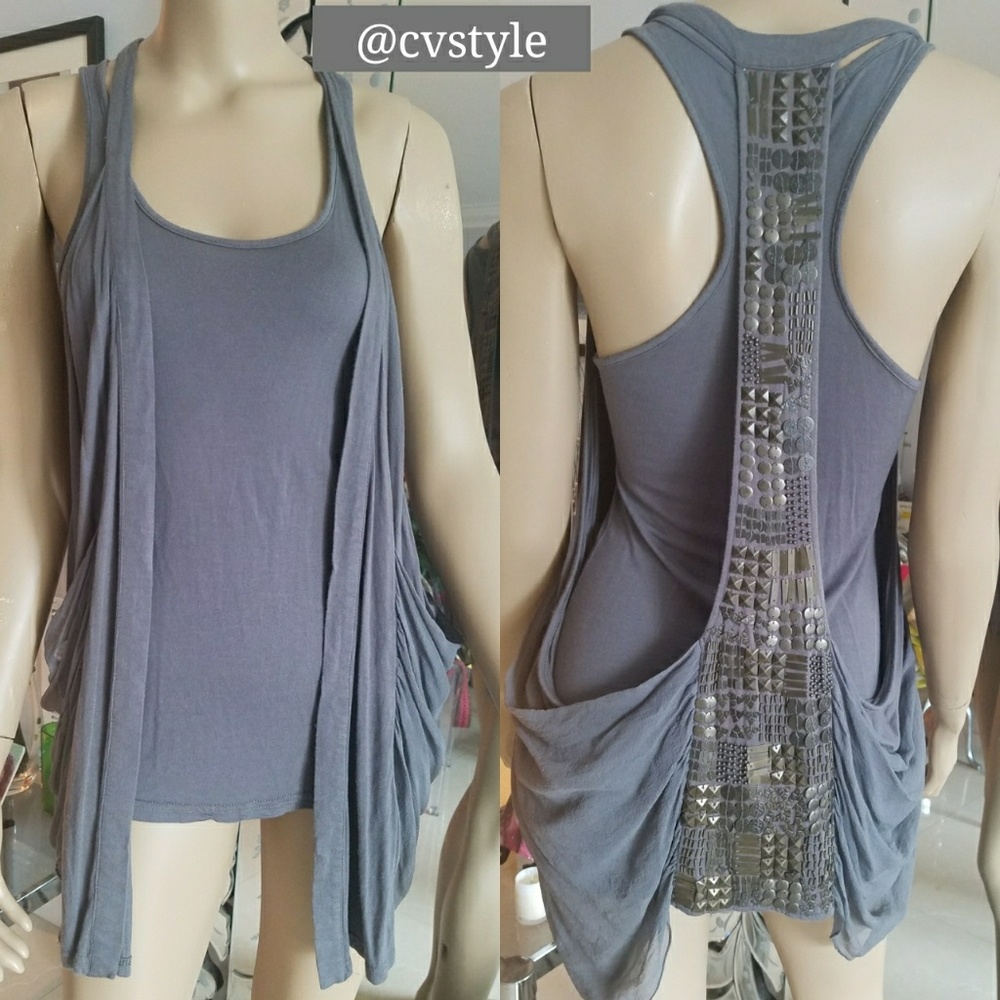 Two pieces embellished top