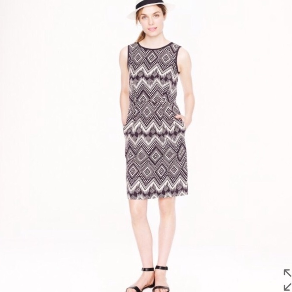 J Crew diamond ikat dress