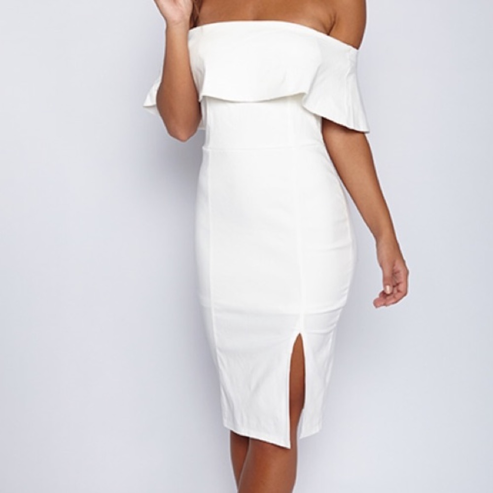 Sexy Off the shoulder white dress