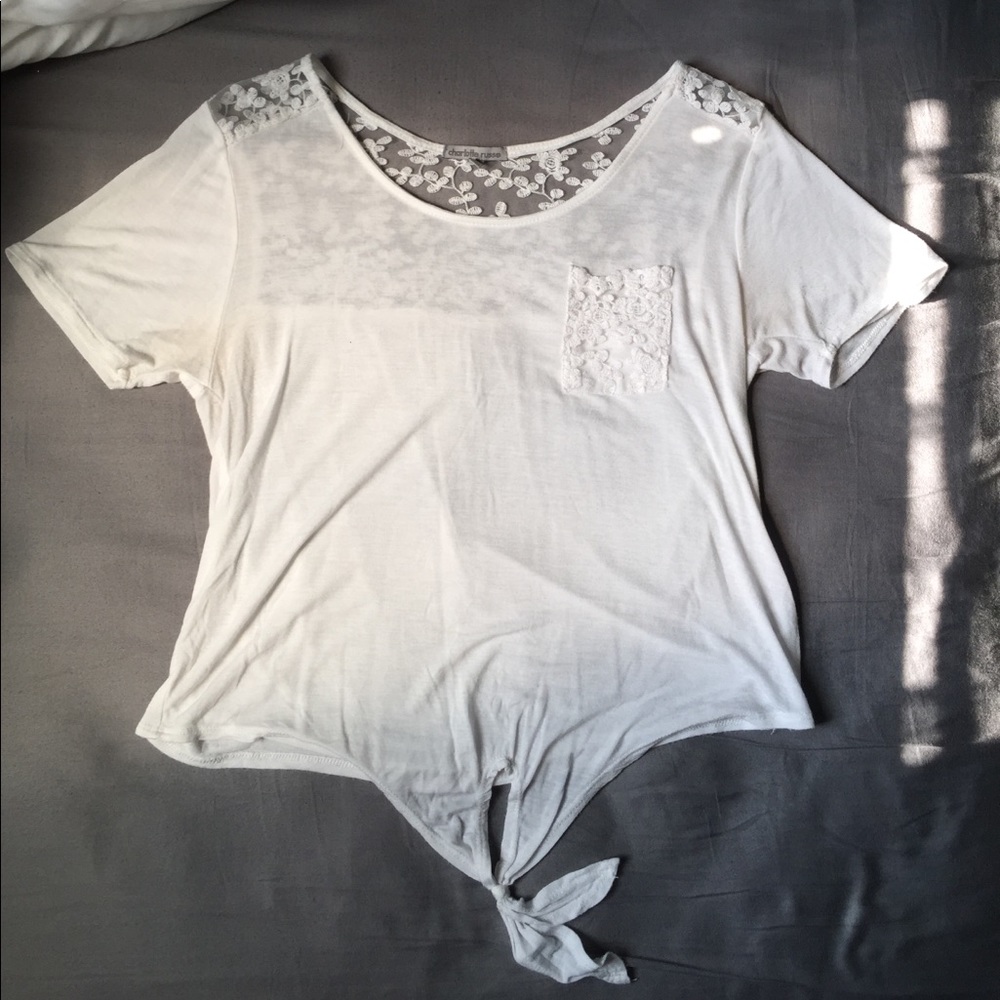 White Charlotte Russe Crop Top