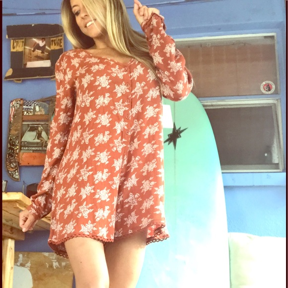 Volcom Pants - Floral boho romper