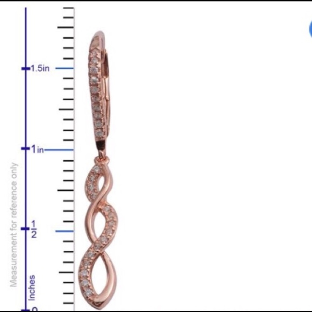 14k Rose Gold Dangles over Sterling Silver - Picture 2 of 2