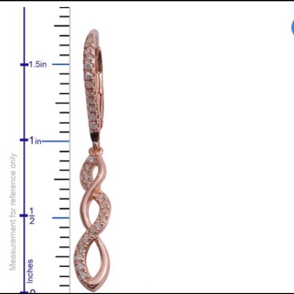 14k Rose Gold Dangles over Sterling Silver - Picture 2 of 2