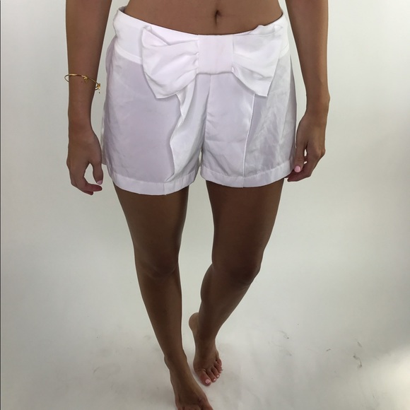 Nasty Gal Pants - Tobi/nasty gal white shorts with bow.