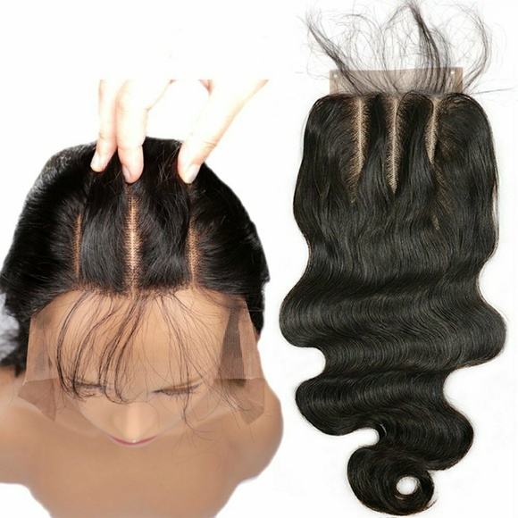 Beautiful parted Lace closure 4x4 Bodywave