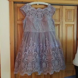 Plus size Lavender lace dress