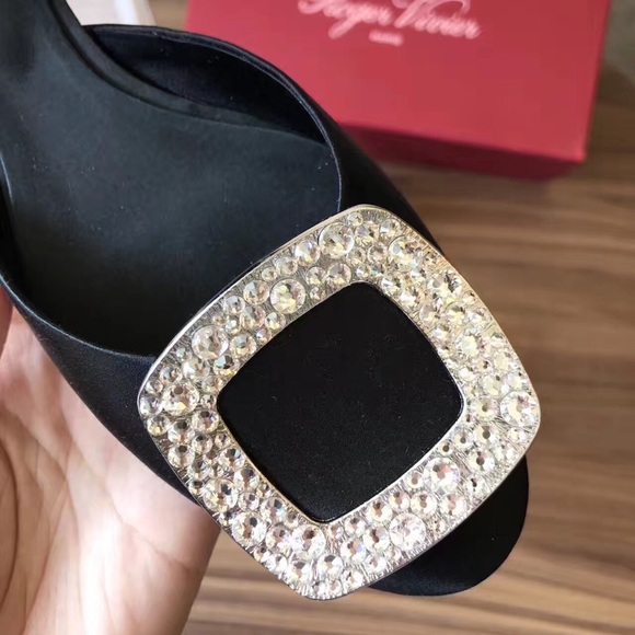 Roger Viver Chips Strass Ballerinas in Silk - Picture 2 of 7