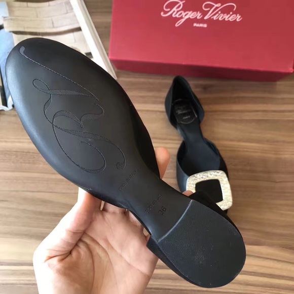 Roger Viver Chips Strass Ballerinas in Silk - Picture 5 of 7