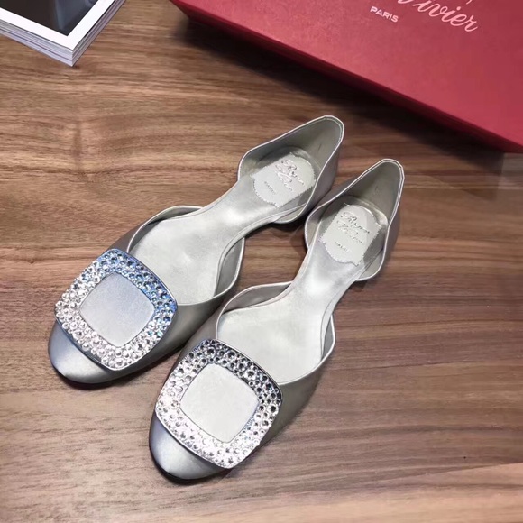 Roger Viver Chips Strass Ballerinas in Silk - Picture 6 of 7