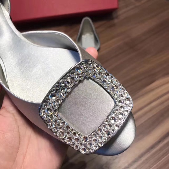 Roger Viver Chips Strass Ballerinas in Silk - Picture 7 of 7