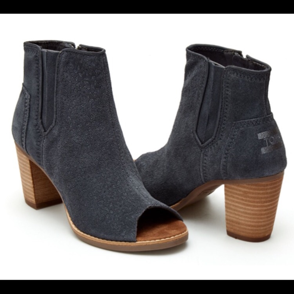 Toms Majorca Peep Toe booties