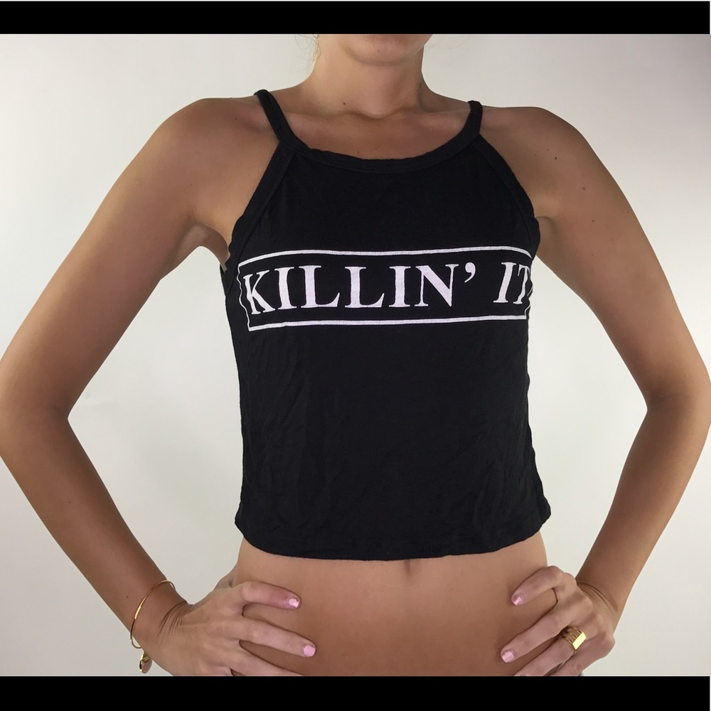 NWT brandy melville "killin it" graphic tee. S