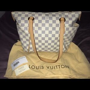 100%Authentic Louis Vuitton Damier Azur TotallyPM