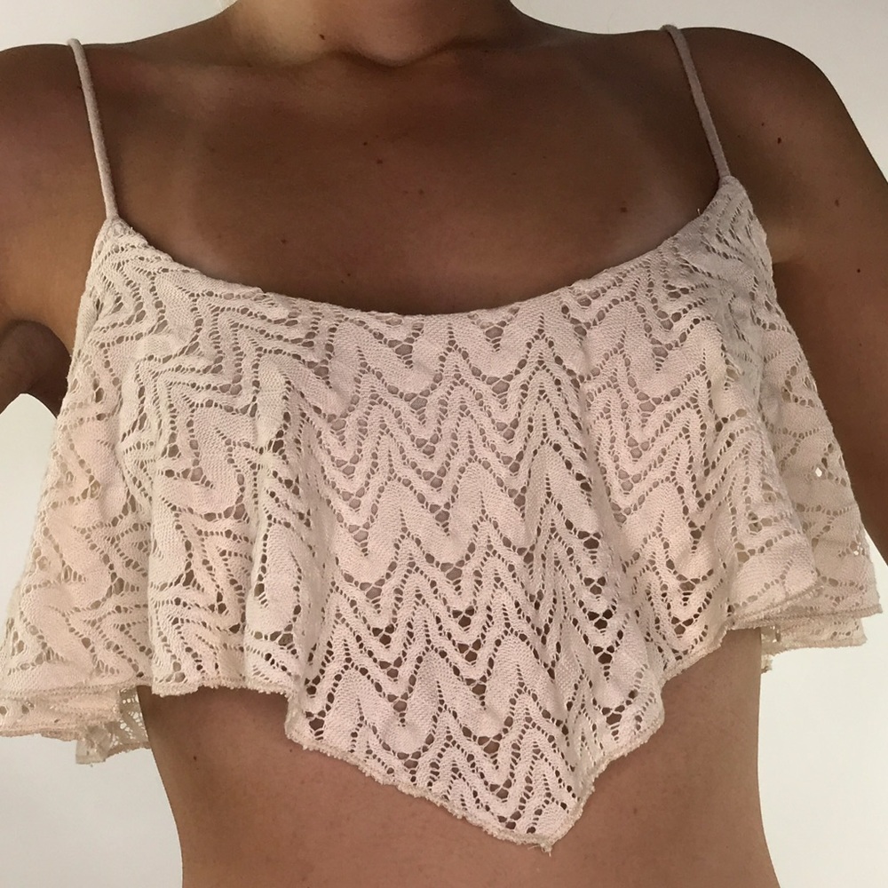 Nasty gal crochet crop top. XS