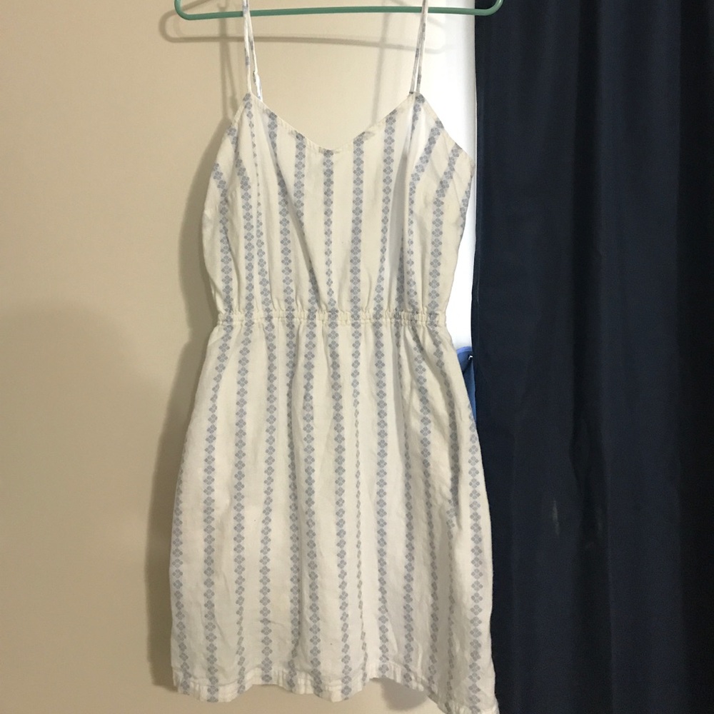 Jcrew blue white striped dress. GUC. XS