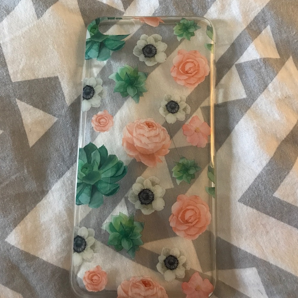 🌸 Clear floral hard silicone case 🌸