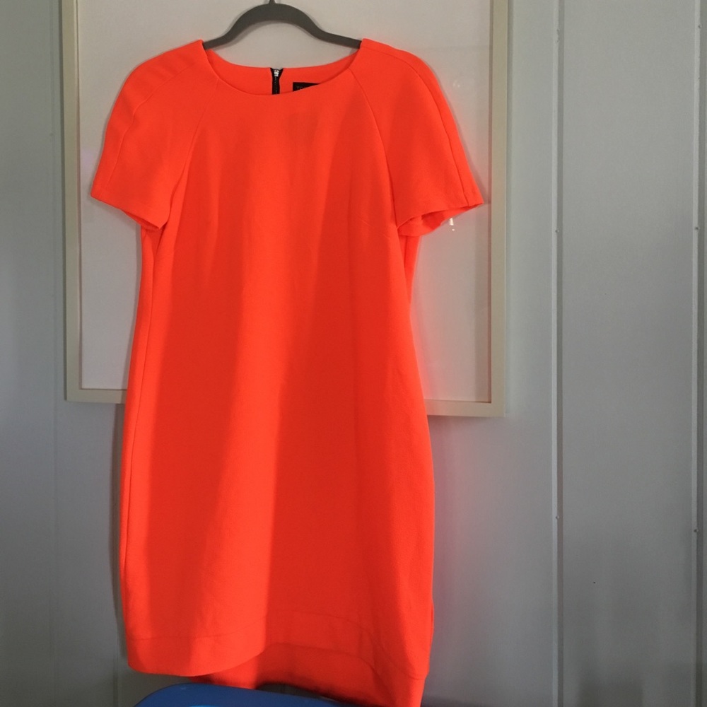 Top shop size 6 bright orange dress