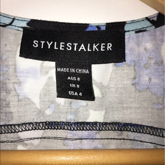 Style Stalker Floral Print Scuba Dress (blue) - Picture 4 of 5