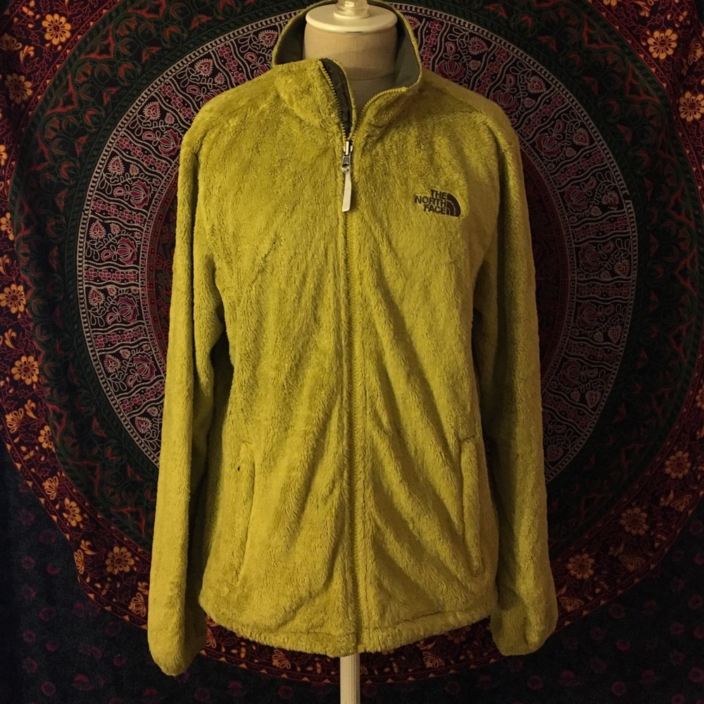 The North Face lime green sweater