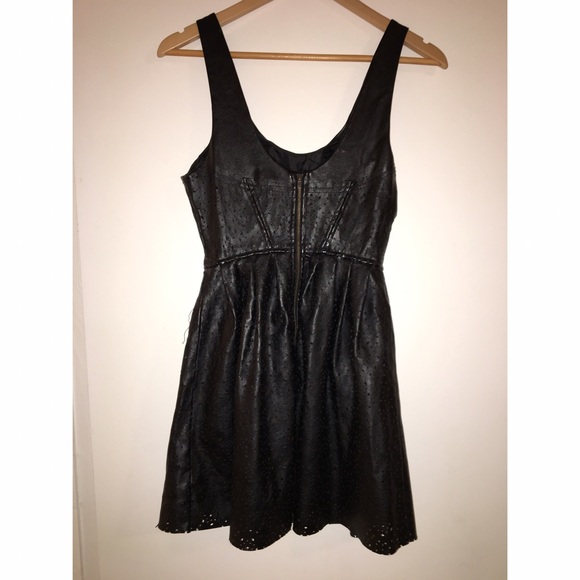 Silence + Noise Faux Leather Laser Cut Dress - Picture 2 of 5