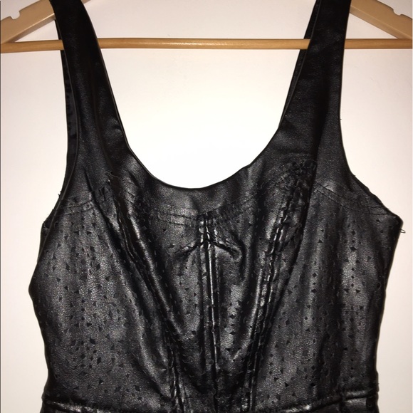 Silence + Noise Faux Leather Laser Cut Dress - Picture 3 of 5