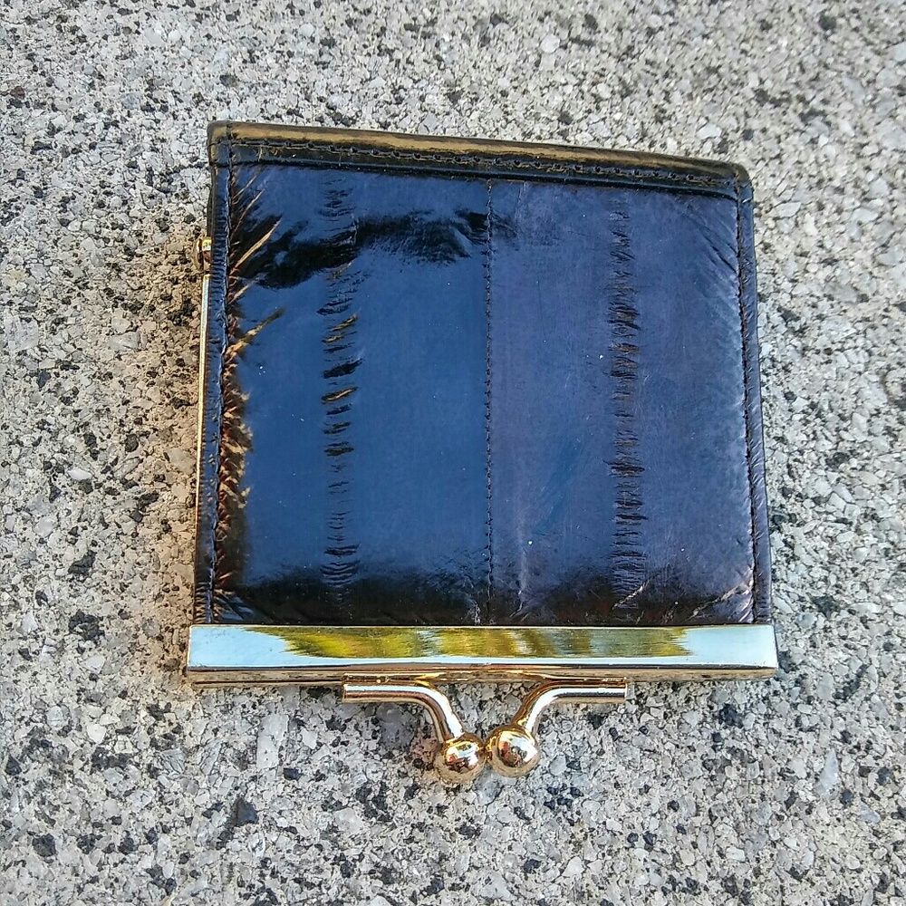 Coin leather Eel skin  little wallet