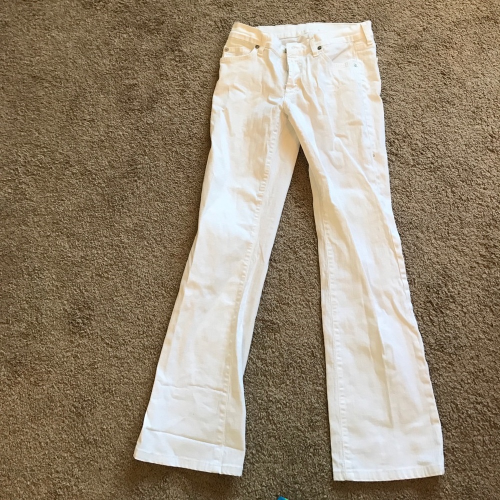 7 for all mankind white jeans