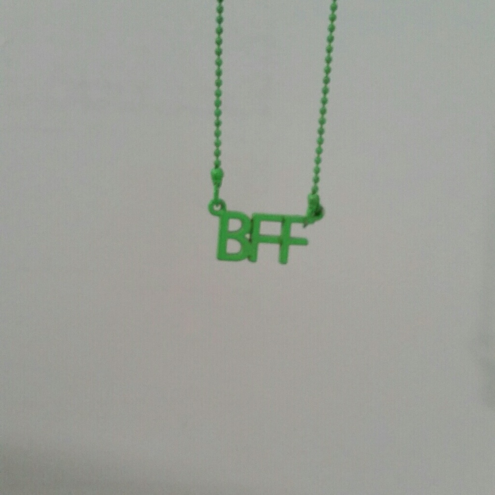 green BFF necklace