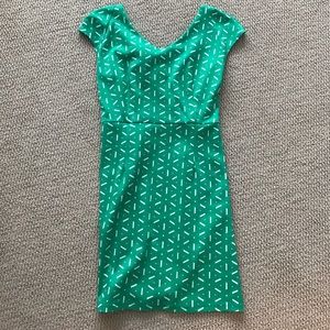 Green patterned dress