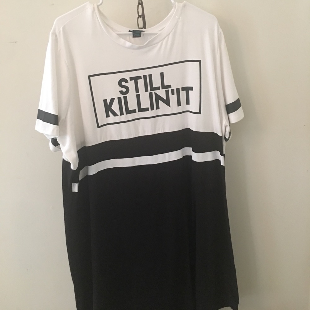 Plus Size T Shirt Dress - "Still Killin It"