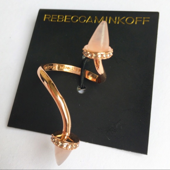 Rebecca Minkoff Acorn Twist Ring Rose Gold NWT - Picture 2 of 7