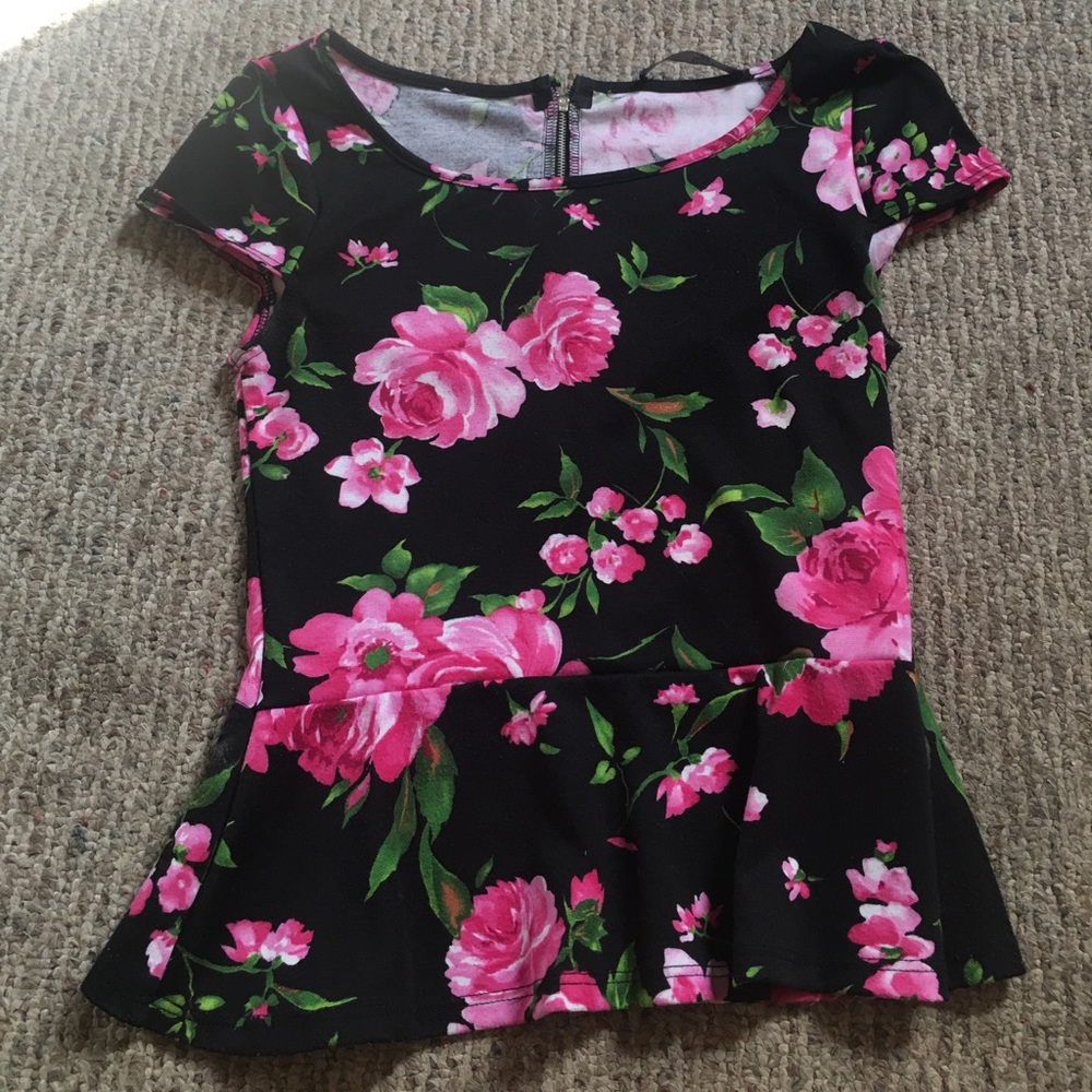 Floral peplum top
