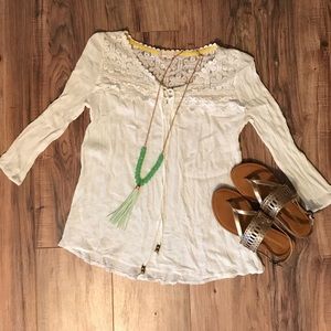 White Boho Top