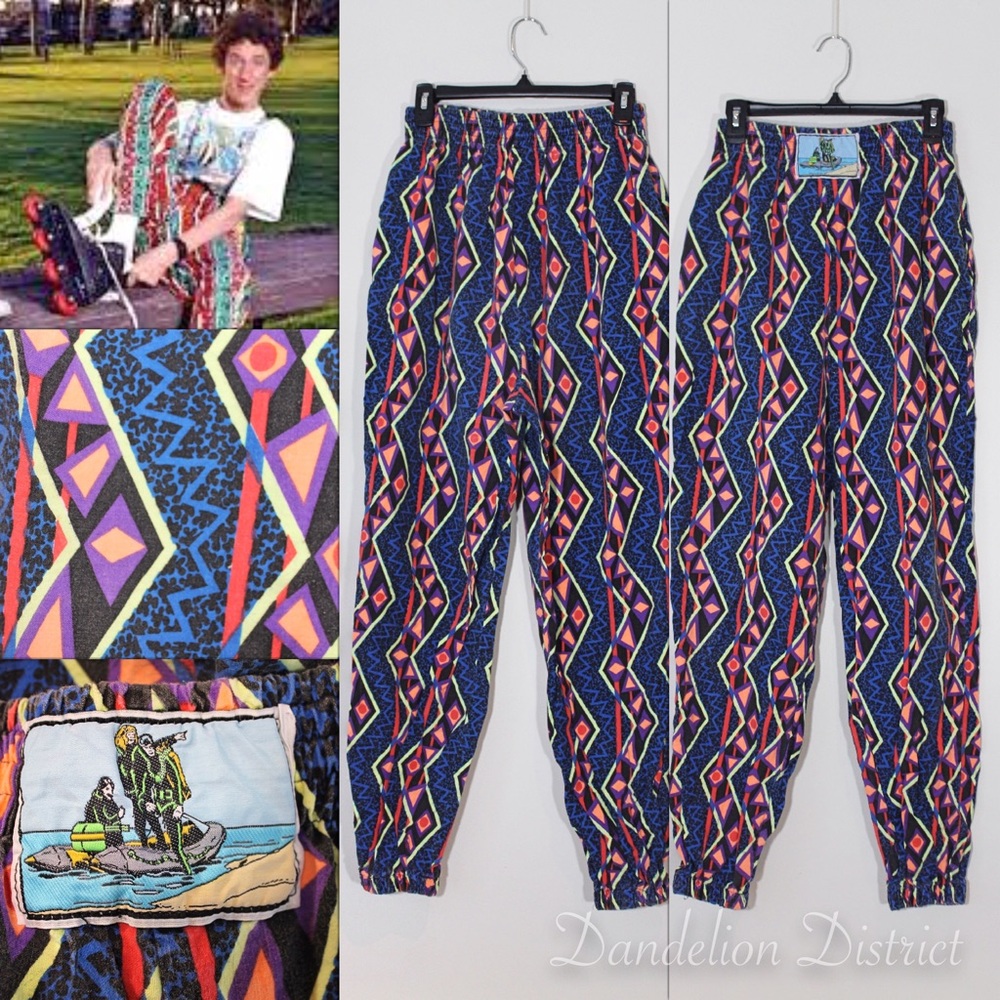 Vintage 90's neon hammer pants