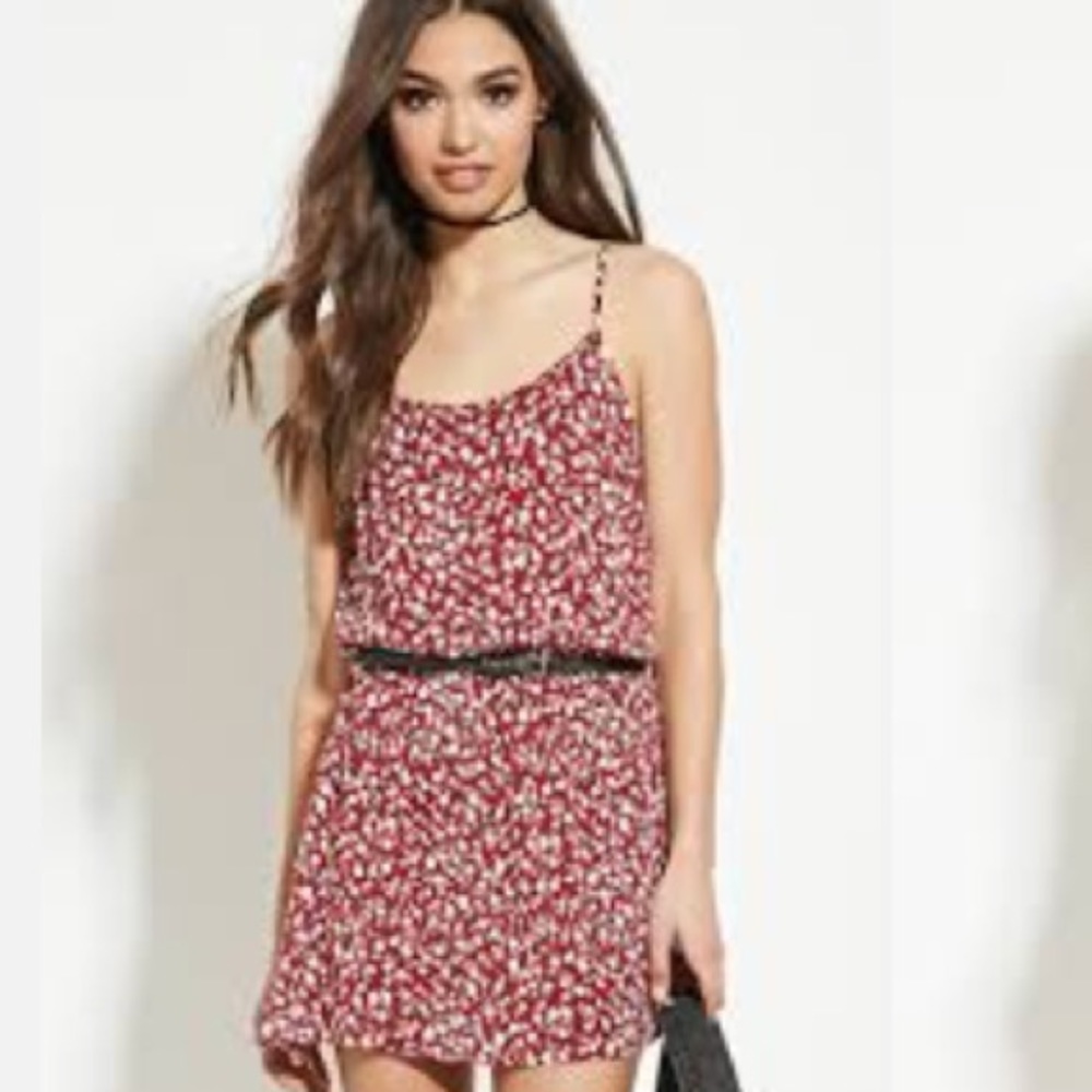 Floral Babydoll Burgundy/Cream Dress