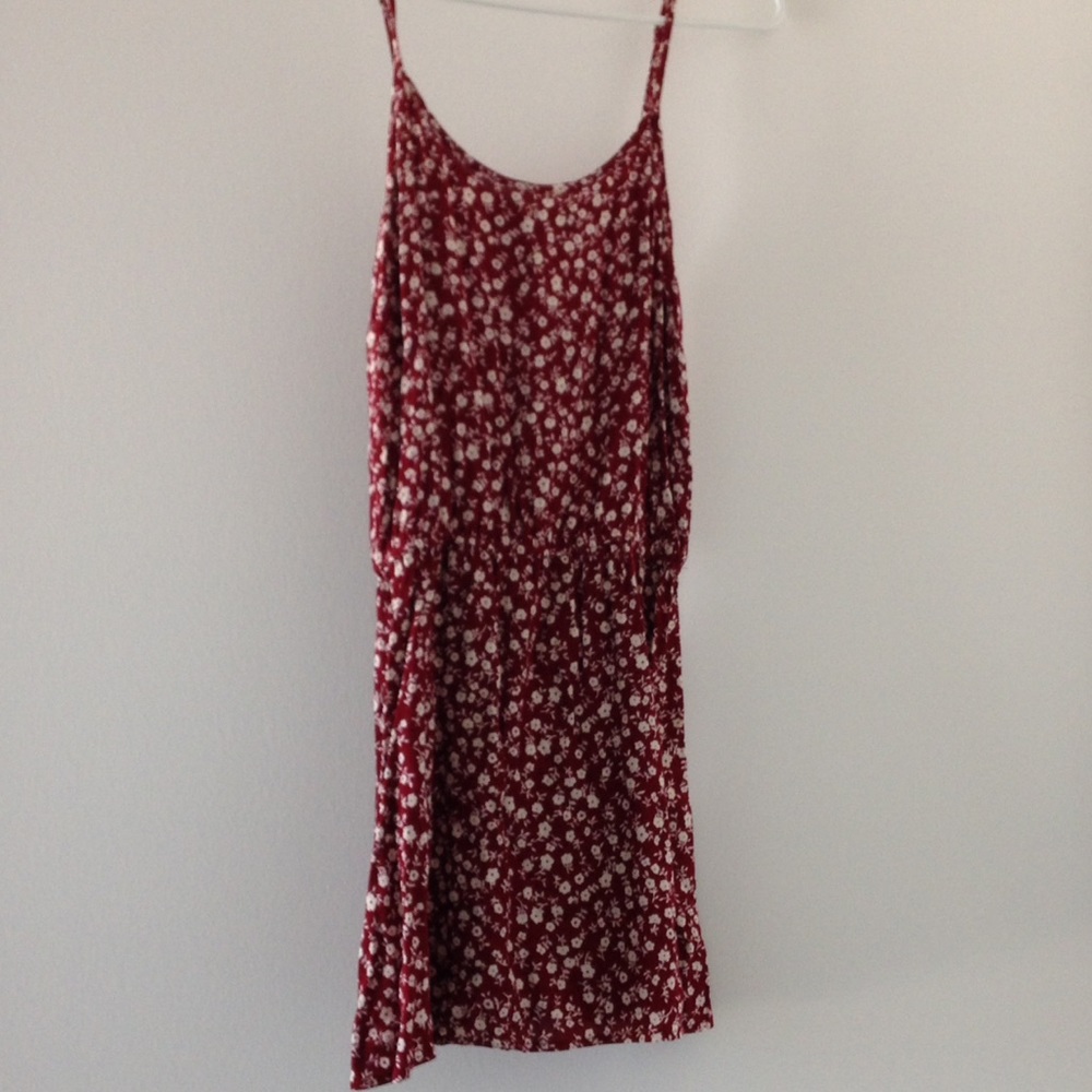 Floral Babydoll Burgundy/Cream Dress - Picture 3 of 5