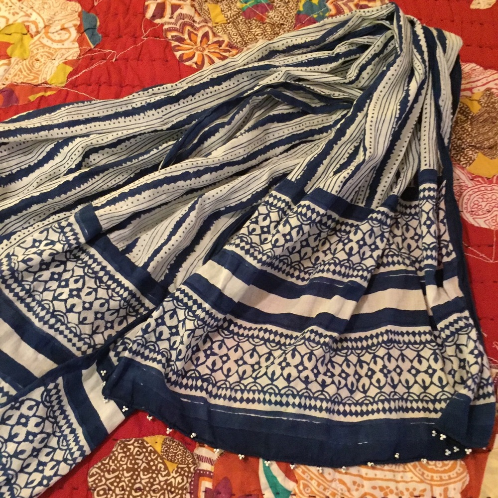 Hand block printed 💯 cotton scarf