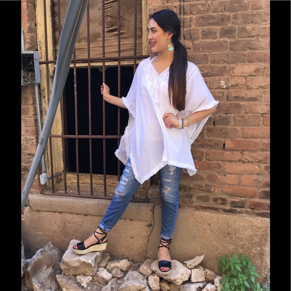 White Bohemian Tunic Top - Picture 4 of 5