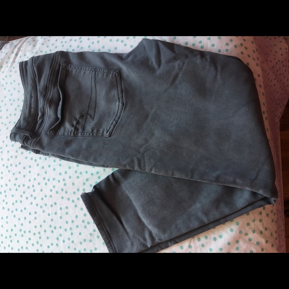 AEO CROPPED DENIM X CROP JEGGING GREY