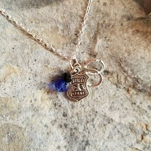 Cop academy Police support charm necklace