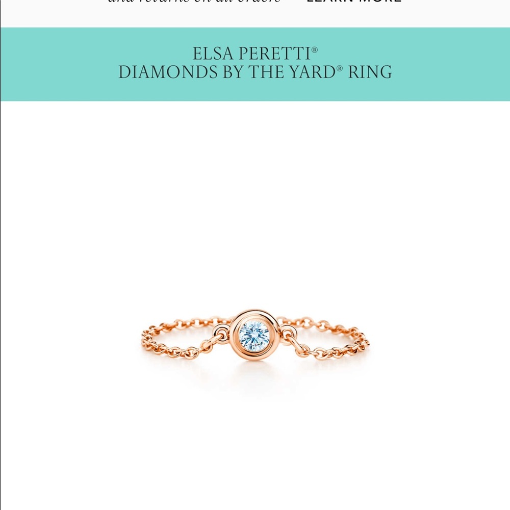 Tiffany's diamond ring and box and bag