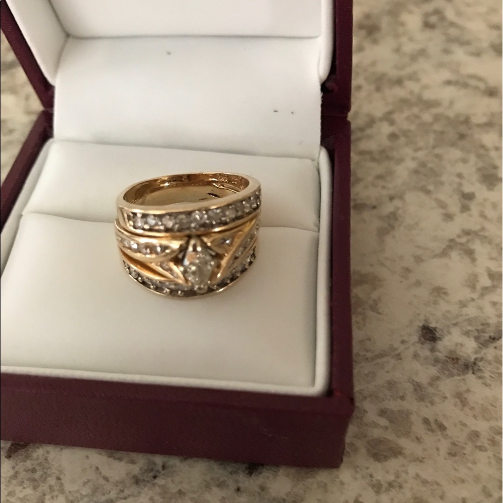 14k gold diamond ring