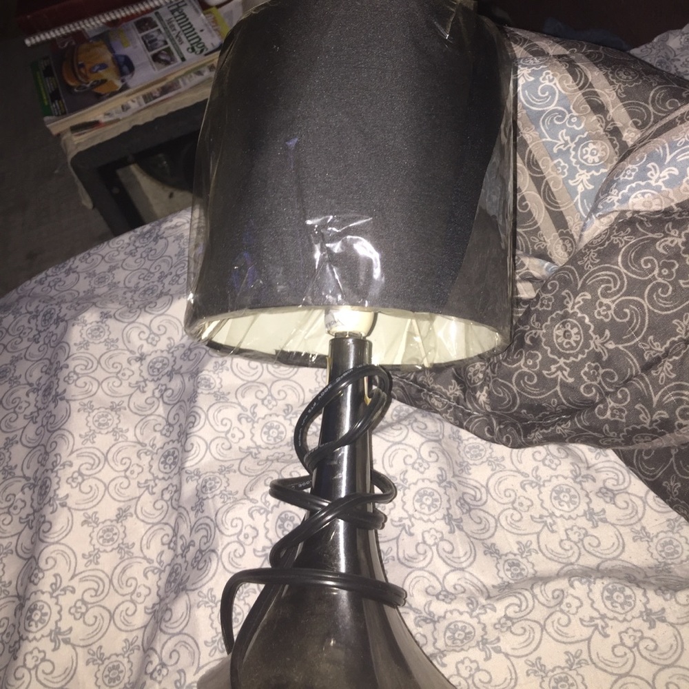 A black lamp